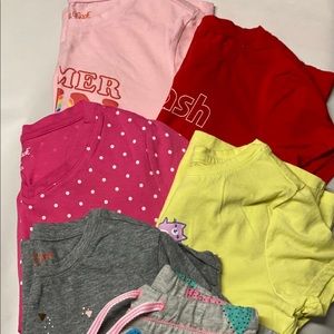 Cat & Jack- 5 shirts and 1 skort